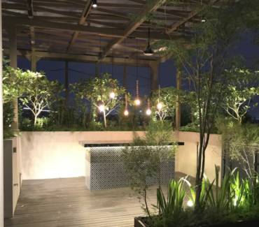 Roof Terrace Renovation : Rooftop Night Garden