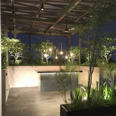 Roof Terrace Renovation : Rooftop Night Garden